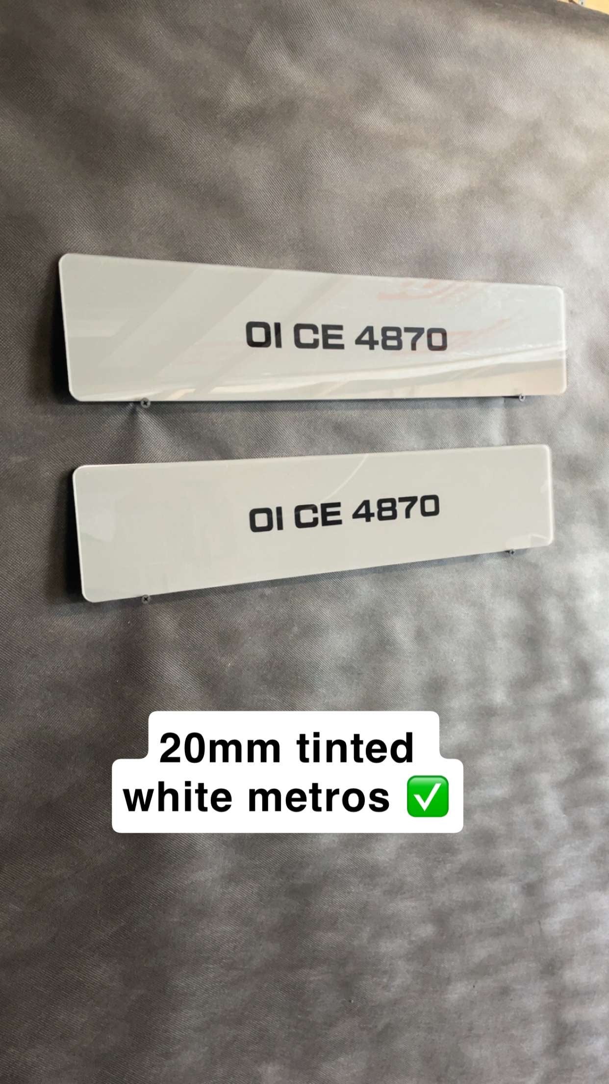 20mm Tinted White Metro Plates