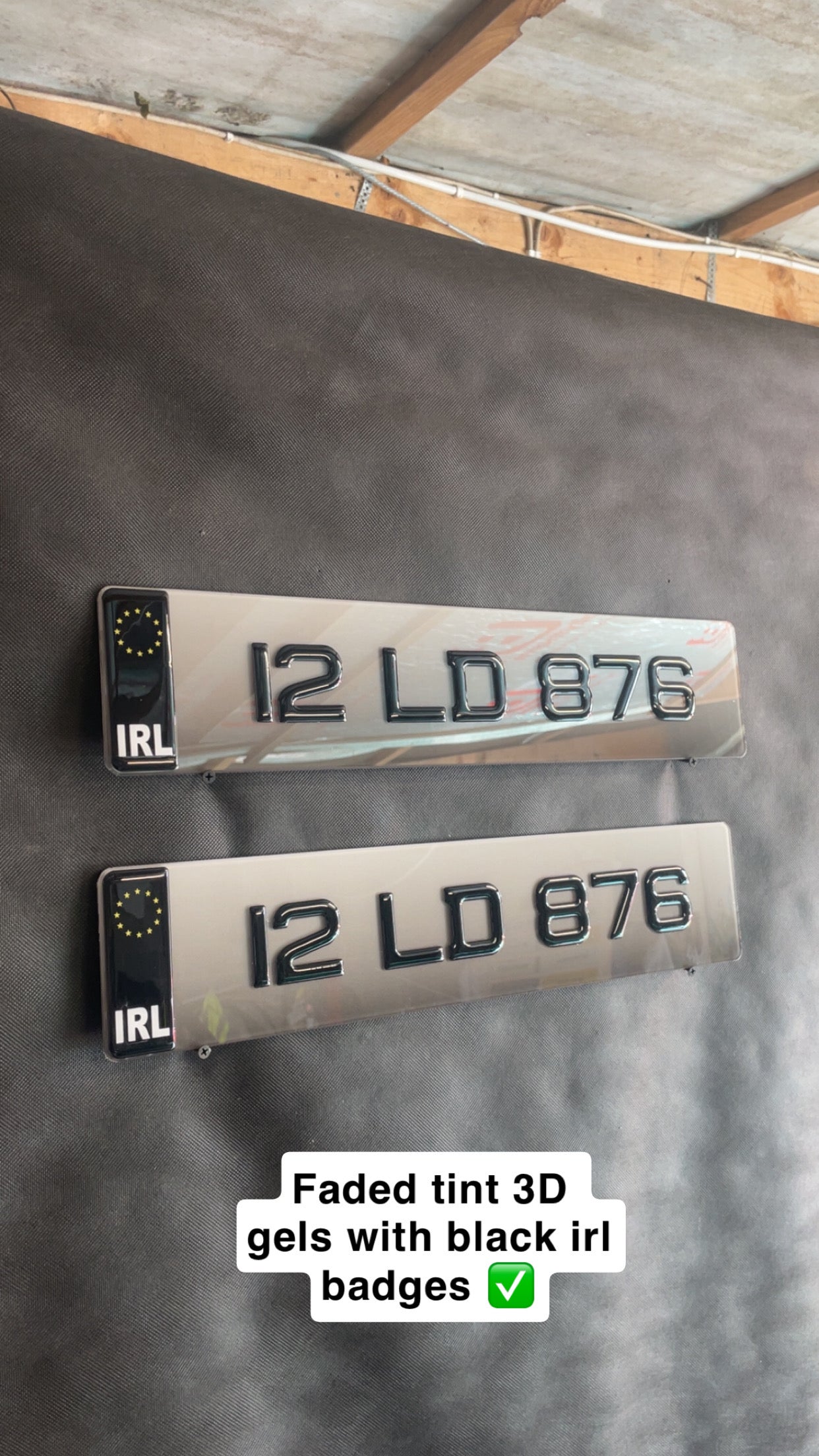 Faded tint white 3D gels (black irl badges)