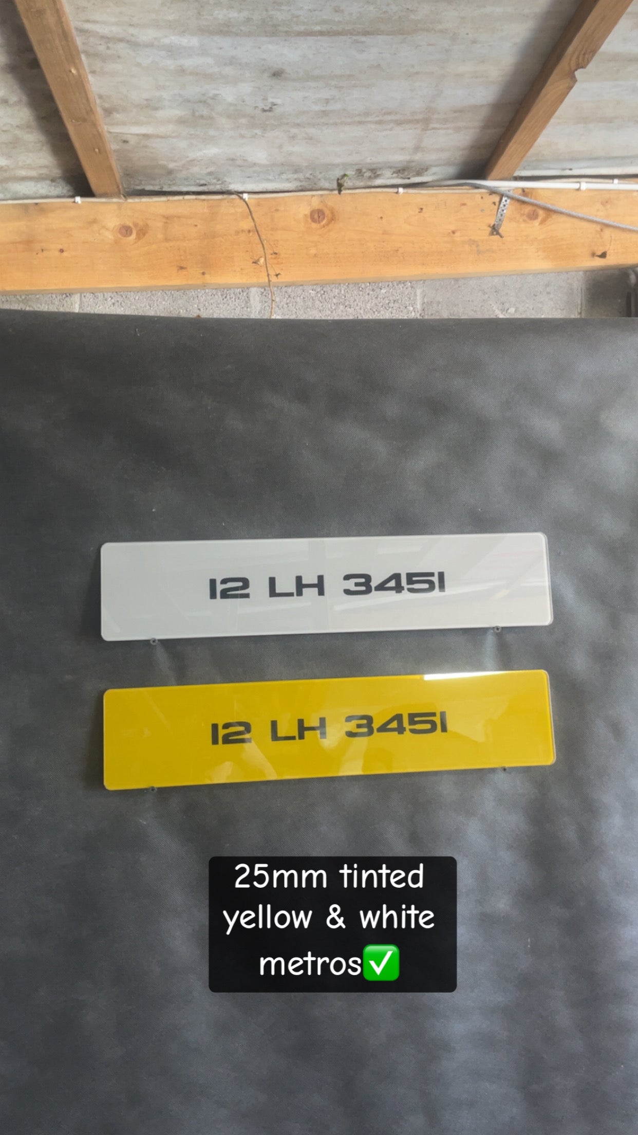25mm Tinted Yellow & White Metro Plates