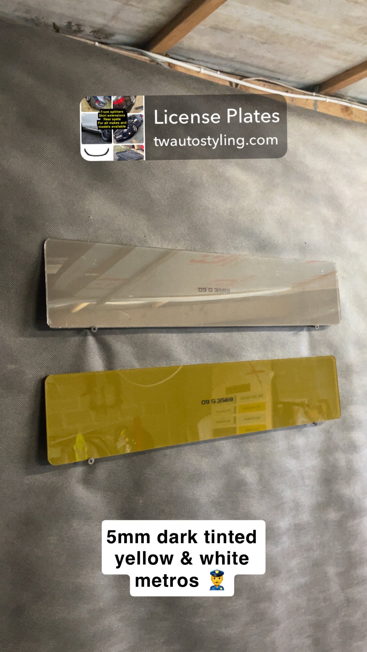 5mm dark tinted yellow & white metros