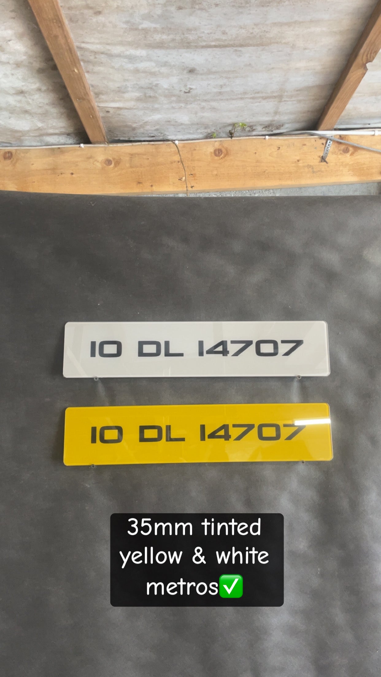 35mm Tinted Yellow & White Metro Plates