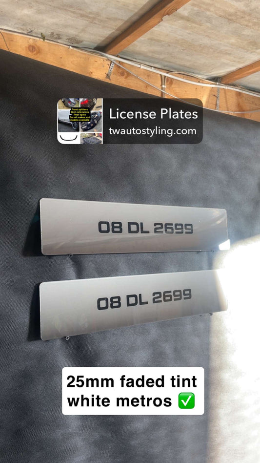 Faded tint 25mm white metros