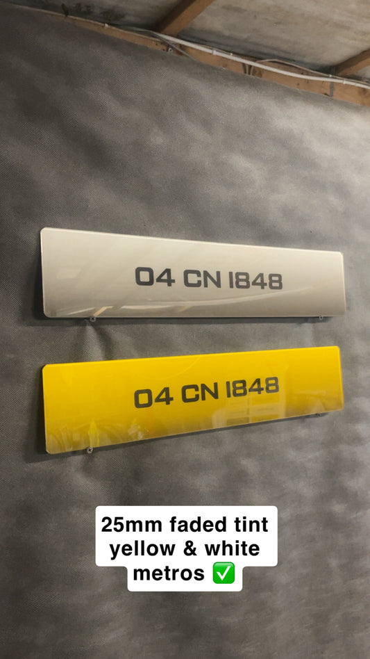 Faded tint 25mm yellow & white metros