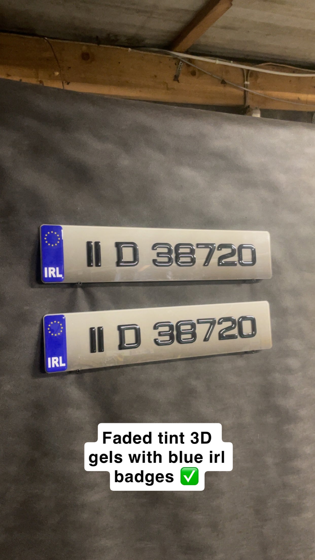 Faded tint white 3D gels (blue irl badges)