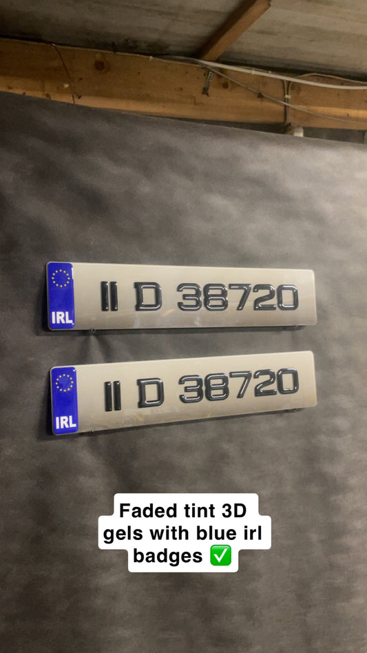 Faded tint white 3D gels (blue irl badges)