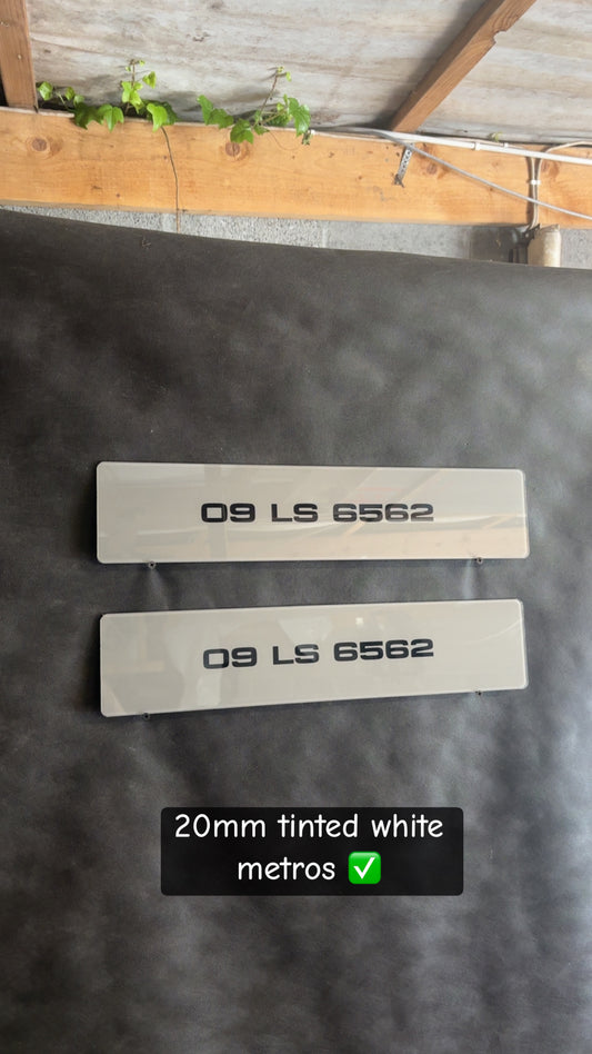 20mm Tinted White Metro Plates