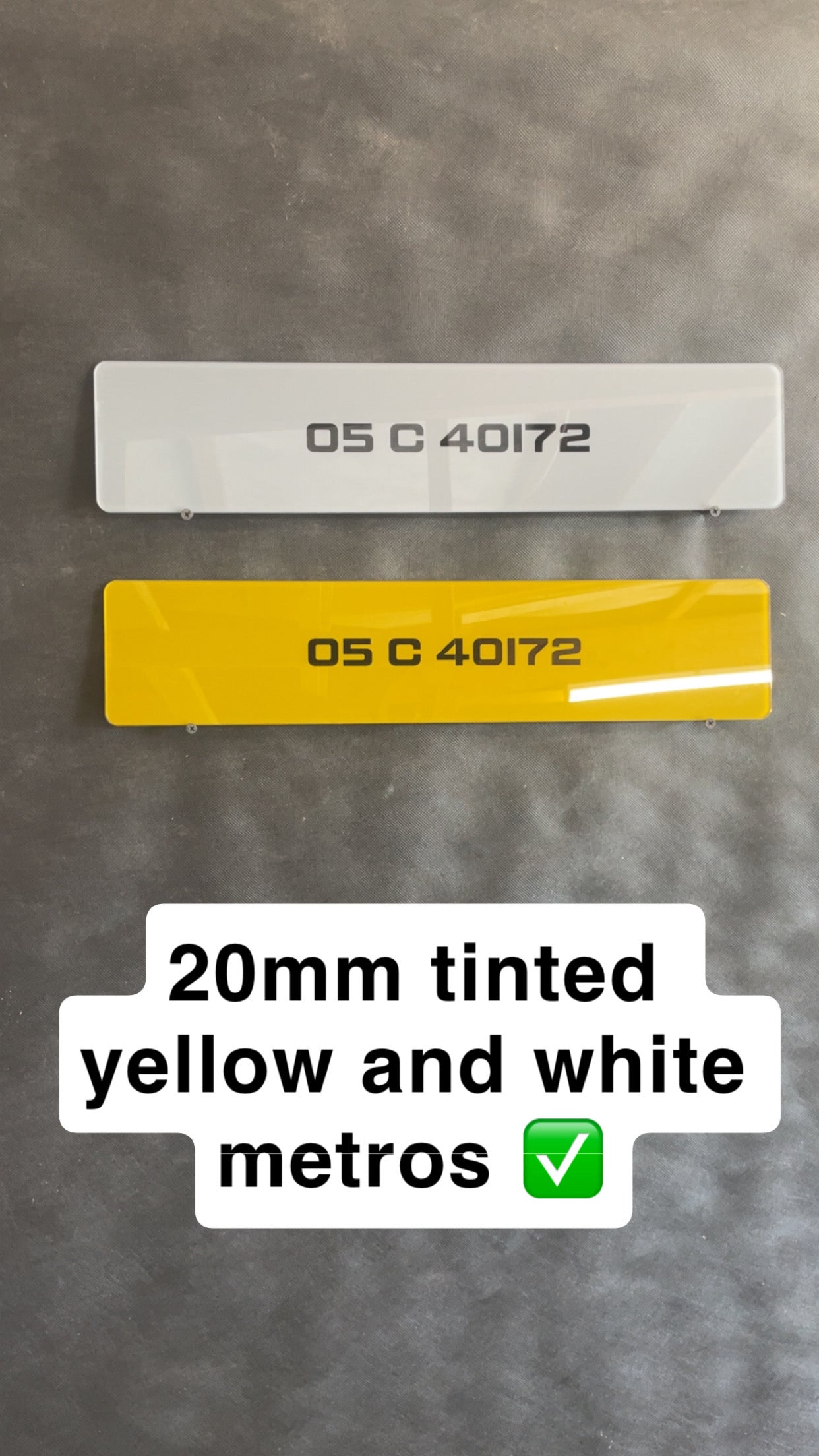 20mm tinted yellow and white metros