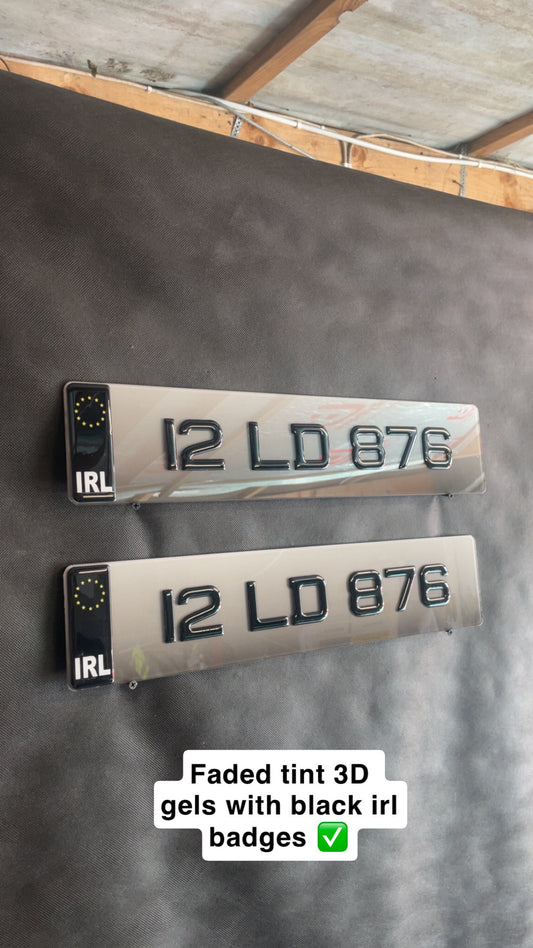 Faded tint white 3D gels (black irl badges)