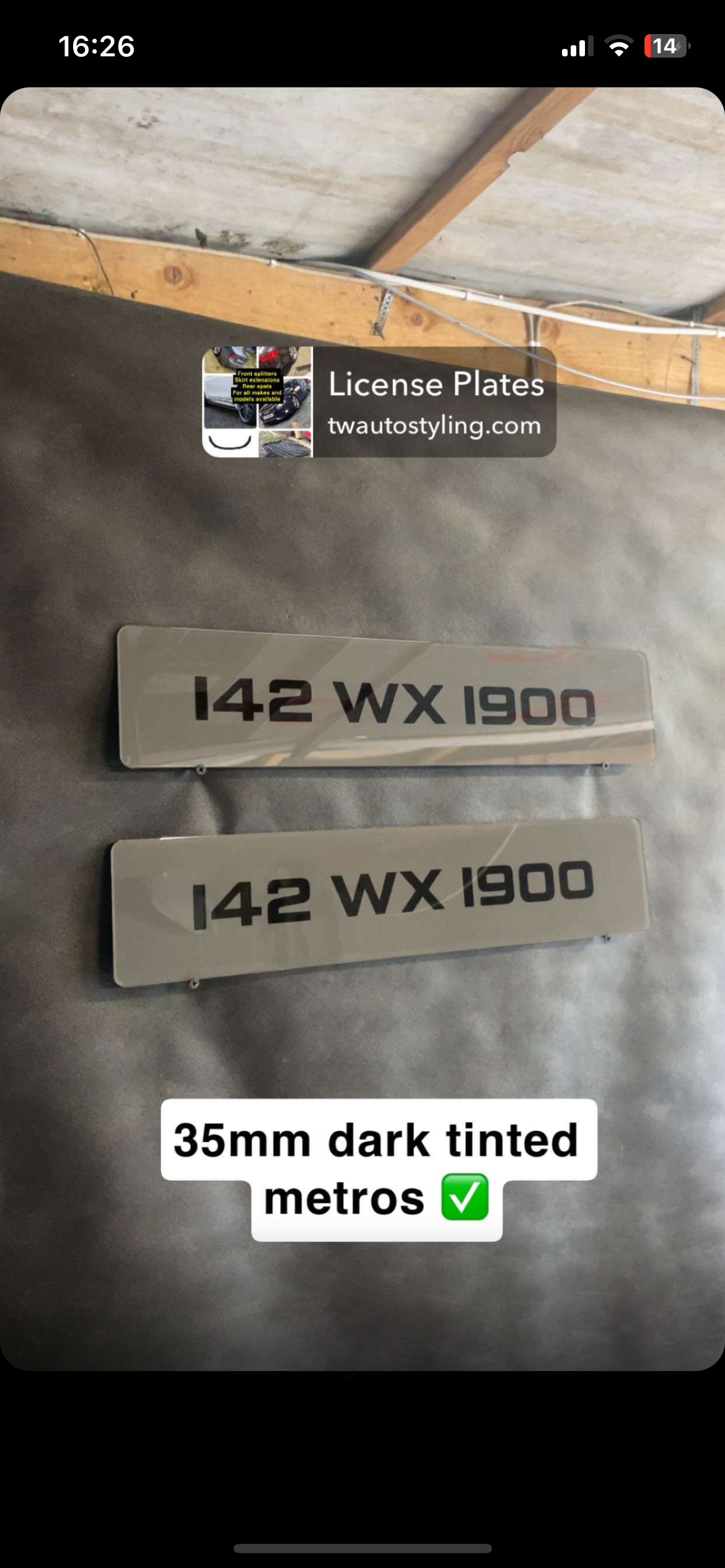 35mm dark tinted white metros