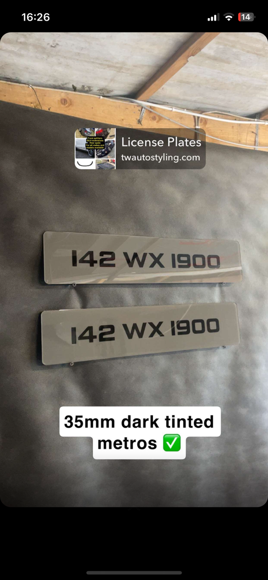 35mm dark tinted white metros