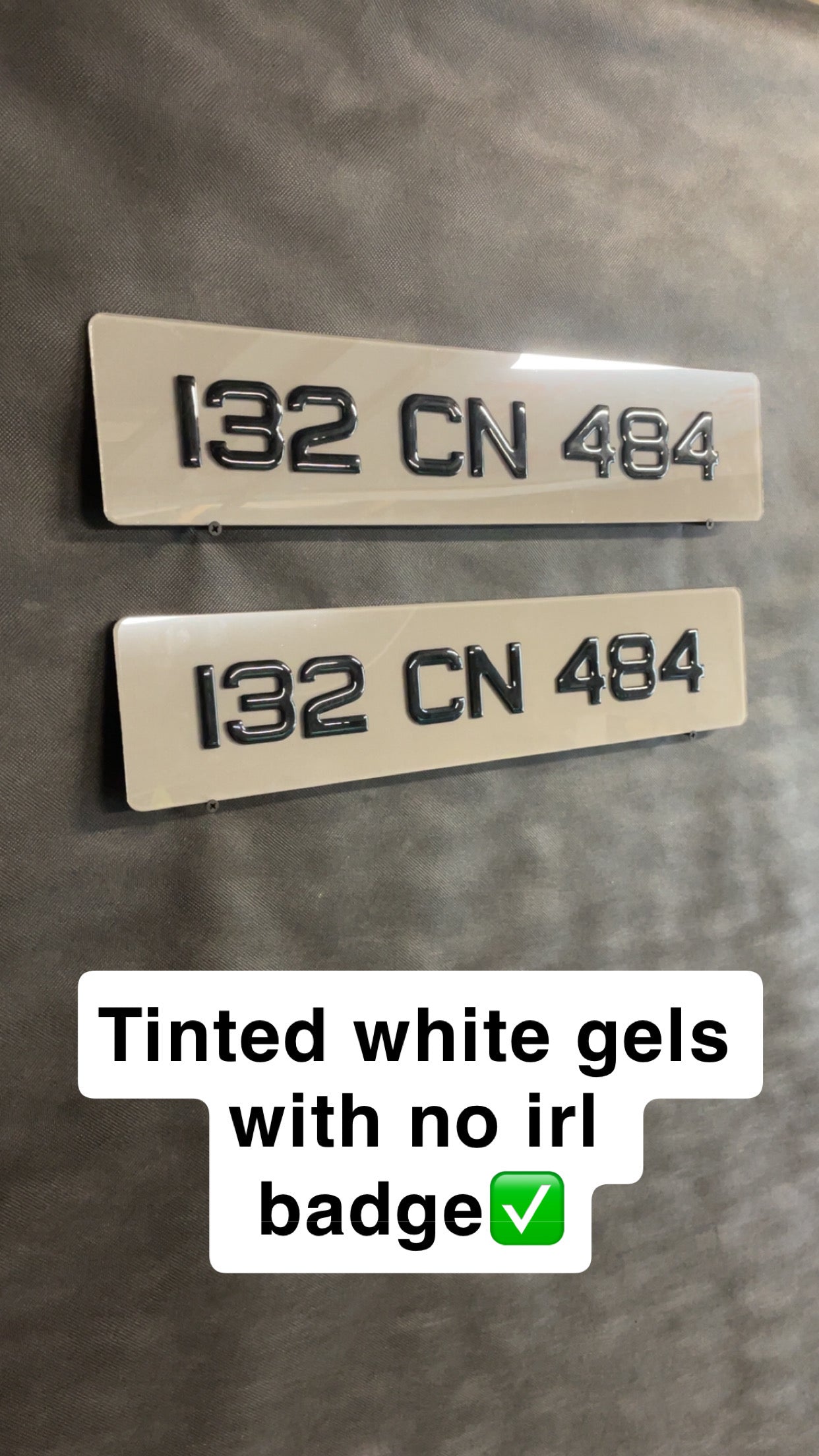 Tinted White Gel Plates – No IRL Badge