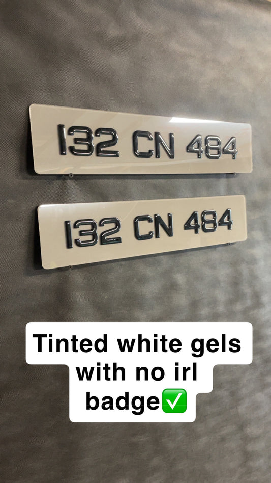 Tinted White Gel Plates – No IRL Badge