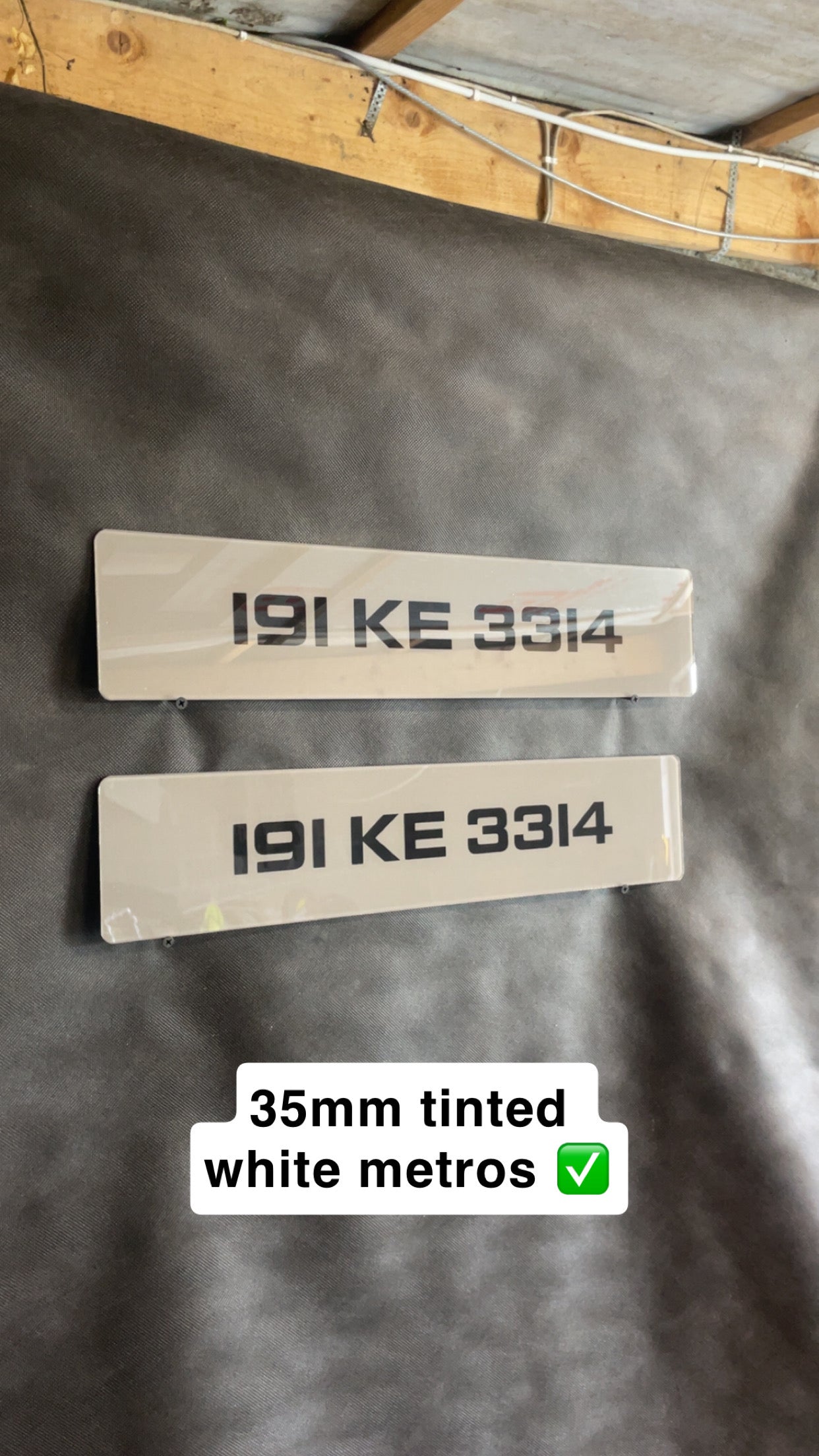 35mm Tinted White Metro Plates