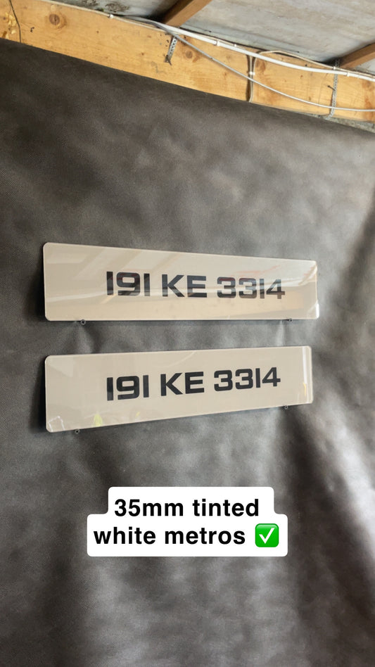 35mm Tinted White Metro Plates
