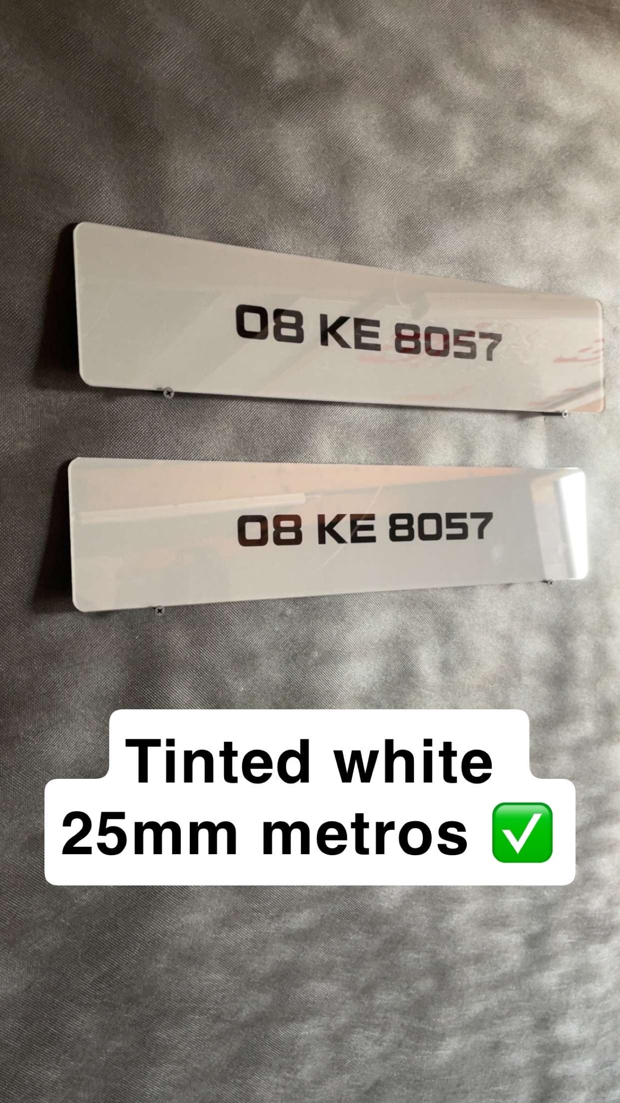 25mm tinted white metro plates