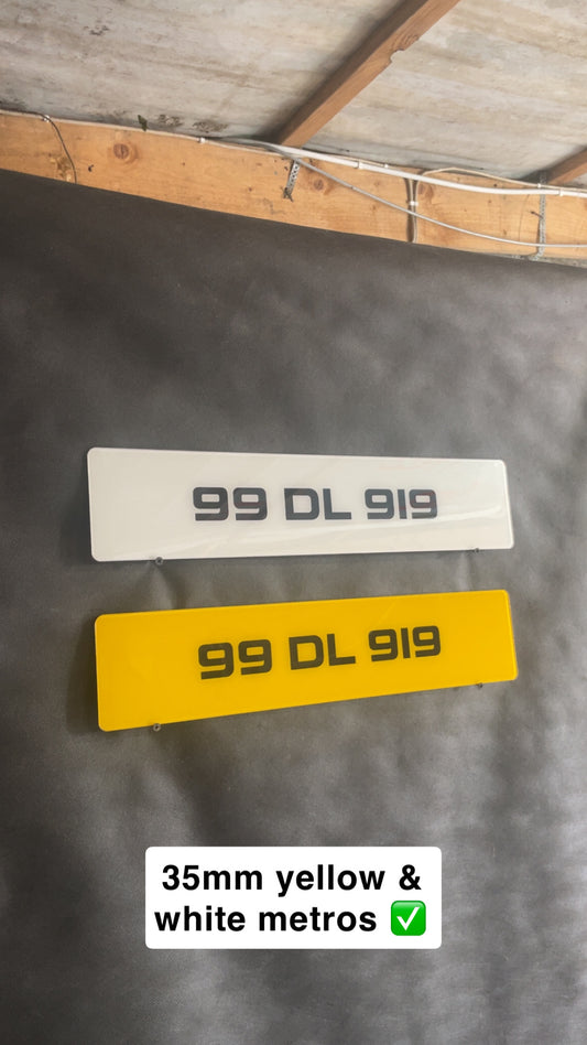35mm Yellow & White Metro Plates