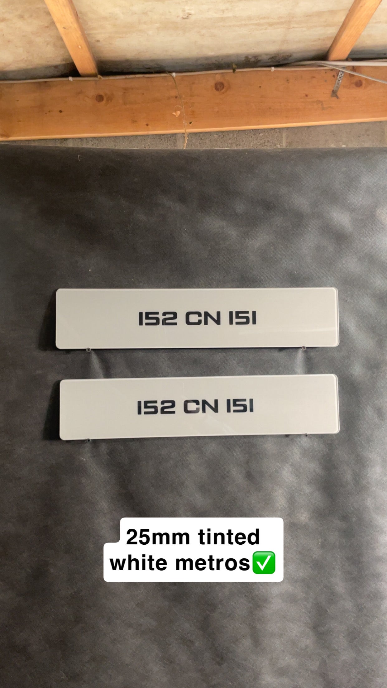 25mm Tinted White Metro Plates