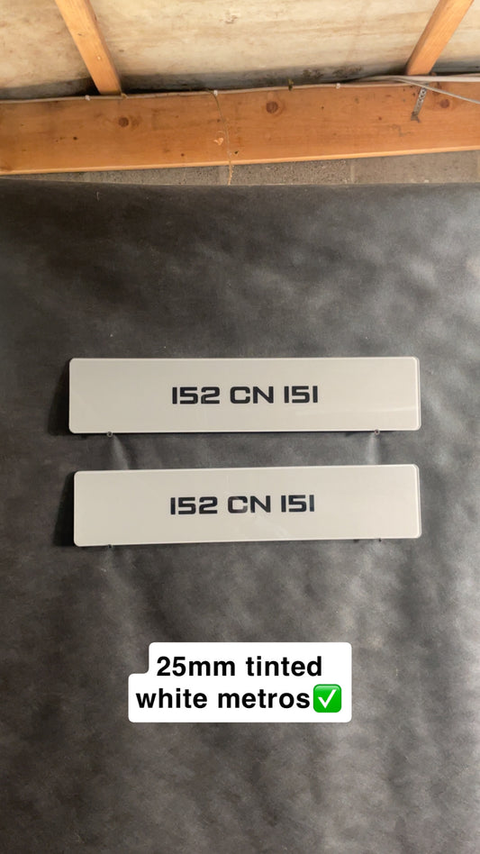 25mm Tinted White Metro Plates