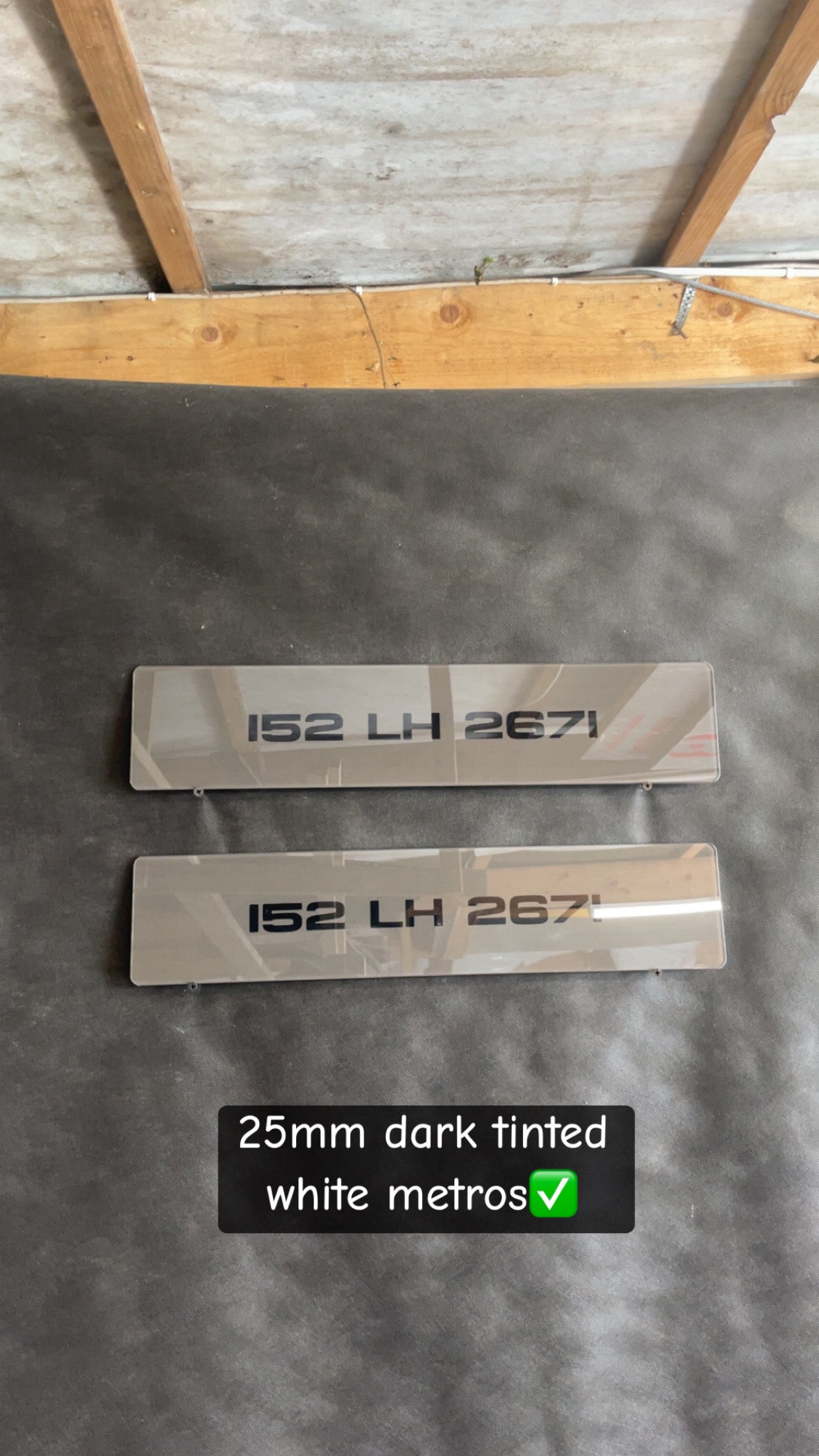25mm dark tinted white metros