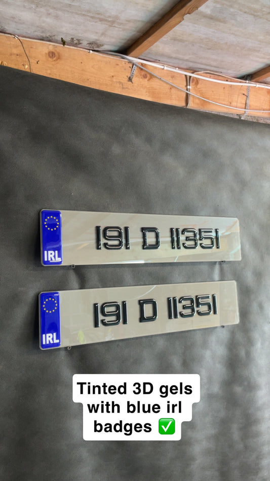 Tinted White Gel Plates - Blue IRL Badge