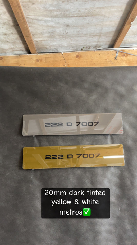 20mm dark tinted yellow & white metros